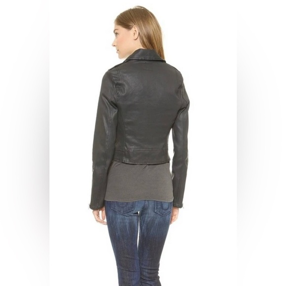True Religion Y2K Black Cropped Moto Jacket Size XS - Picture 3 of 13